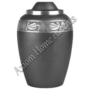 Urna de cremación de aluminio moderna con hermosos grabados Recuerdo conmemorativo perfecto de Axiom Home Accents - Product Image 1