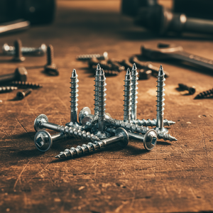 Vis à bois PDC Modèle 8 à tête cylindrique métrique/pouce, autotaraudeuse, à empreinte Phillips/Pozi, en acier au carbone/acier inoxydable, zinguée, filetage grossier - Product Image 1