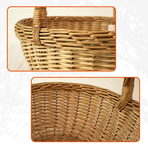 Panier de rangement vintage en bambou tressé JYWoven, écologique, pour les fournitures de mariage, les anniversaires, les fêtes, la décoration de jardin - Product Image 6