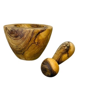 Handcrafted Natural Sheesham Wood Mortar and Pestle Set Kitchen Spice <b>Grinder</b> & <b>Herb</b> Crusher for Garlic Ginger Best Price - Product Image 3