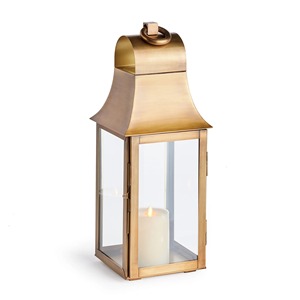 Square <b>Brass</b> <b>Lantern</b> With Clear Glass Panels And Lid For Home Decoration - Product Image 5