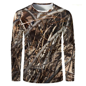 Chemise de chasse à manches longues pour hommes, pour la pêche en plein air, personnalisable, à séchage rapide, tactique, camouflage, t-shirt à prix avantageux, prix de gros - Product Image 6