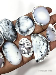 Opale dendritique naturelle, pierre précieuse en vrac, cabochon, formes et tailles variées, environ 20 à 30 mm - Product Image 5