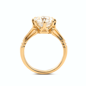 Elongated 3ct <b>Cushion</b> Old Mine Cut Lab Diamond Engagement <b>Ring</b> Handcrafted Filigree Solitaire <b>Ring</b> Cathedral Shank <b>Wedding</b> <b>Ring</b> - Product Image 6