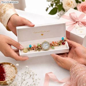 Reloj de Pulsera con Cuentas Coloridas para Mujer, Joyería Hecha a Mano, Reloj de Moda, Regalo de Raksha Bandhan, Accesorio Elegante para Damas - Product Image 3