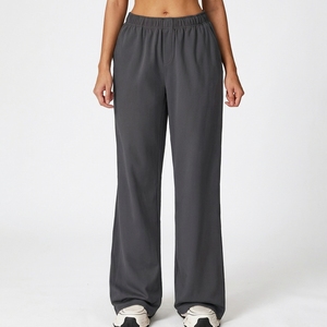 <b>Womens</b> Streetwear <b>Joggers</b> Baggy Heavy Cotton High Waist <b>Fleece</b> Sweatpants Custom Logo Manufacturer - Product Image 6