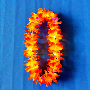 2025 New Glow leis Hula nhảy Vòng hoa nhiệt đới hoa cổ vòng lặp Hawaii <span class=keywords><strong>luau</strong></span> nhấp nháy LED Hawaii hoa leis ánh sáng lên Vòng cổ - Product Image 5