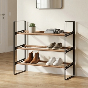 OEM Home Modern Portable Extendable Metal <b>Shoe</b> <b>Rack</b> <b>Storage</b> Furniture Made in Taiwan - Product Image 1