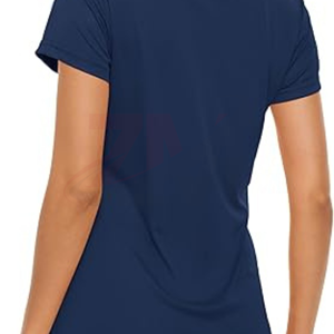 Wholesale Custom Short Sleeve Cotton T Shirts Solid Color <b>Round</b> Neck Women T Shirt Blank Plain Tshirt with LOGO Breathable - Product Image 2