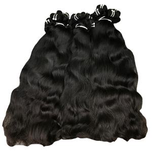 Extensiones de cabello humano virgen vietnamita alineado con cutícula al por mayor máquina de trama doble con cierre de encaje doble ondulado natural - Product Image 5