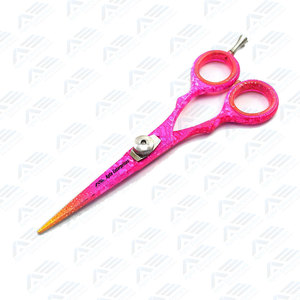 Ciseaux de coiffeur en papier enduit lame tranchante cisailles de salon en acier inoxydable allemand avec repose-doigt réglable - Product Image 3