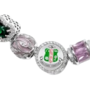   Bracelet de luxe élégant pour femme 2026 Boule Skyline Premium avec breloque en cristal rose, bijou de mode pour sororité - Product Image 4
