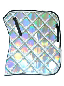 Ensemble de tapis de selle holographique avec bonnet d'oreille et sangle de harnais pour l'équitation polyvalente - Logo personnalisé - Product Image 2