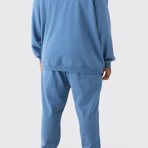 Fabricante de Ropa al por Mayor, Conjunto Deportivo Extra Grande para Hombre, Felpa de Algodón, Logotipo Personalizado, Conjunto Deportivo Informal de Gran Peso - Product Image 4