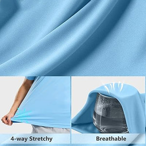 Ropa Deportiva Personalizada para Hombre |   Camiseta Deportiva Premium de Poliéster Azul Bebé, 220g, Secado Rápido |   Ropa Deportiva de Alto Rendimiento al por Mayor - Product Image 5