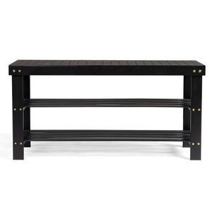 Scarpiera in bambù a 3 livelli FCH con parte superiore senza giunture: soluzione di archiviazione elegante e resistente - Product Image 3