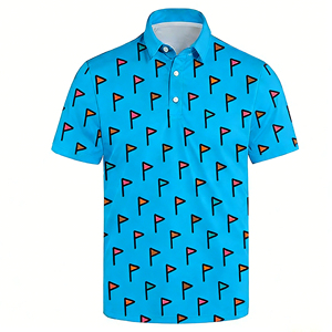 Camisa de Golf Deportiva, Ajuste Atlético, Impresión por Sublimación Suave, Polo de Golf Elástico en 4 Direcciones para Hombre, con MOQ Bajo - Product Image 3