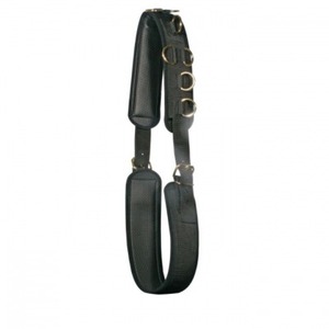 Harnais en cuir noir pour cheval avec garniture en diamants argentés, collier rembourré pour poney Cob - Product Image 4