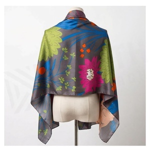 NORTH APPROACH Women's Square Silk Scarf Floral Print Elegant Multi-Functional Fashion Accessory All Seasons - Product Image 2