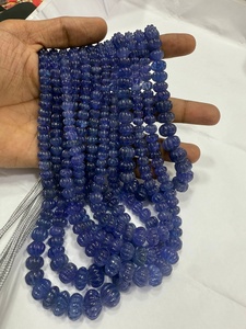 Perles de Tanzanite de qualité AAA, forme melon, 7-15 mm, pierres précieuses naturelles pour la création de bijoux, prix de gros - Product Image 2