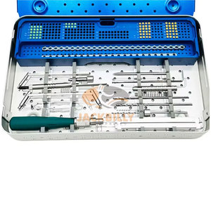 Kit complet d'instruments chirurgicaux orthopédiques vétérinaires avec système de plaques de blocage en acier inoxydable et source d'alimentation manuelle - Product Image 6