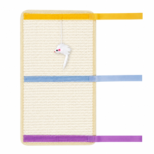 Protecteur de pieds de table en sisal blanc cassé 24,5x50cm à motif oiseaux, griffoir pour chat, antidérapant, facile à assembler, protection de meubles pour animaux de compagnie - Product Image 1