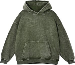 Sudadera con Capucha Extra Grande para Hombre, Color Gris, con Bolsillo, de Algodón French Terry, Corte Regular, Estilo Casual Otoñal - Product Image 5
