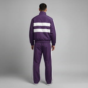 2026 New Arrived Winter Daily Casual Wear Men's 2-Piece Solid Color Custom Screen Printed Logo Windbreaker <b>Tracksuit</b> - Product Image 6