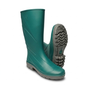 Green Light Weight Outdoor <b>Knee</b> <b>High</b> Rain Boots Waterproof Rubber Work Wellies Anti Slip Lace up for Farming Construction - Product Image 2