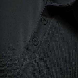 Camiseta Polo Deportiva de Manga Corta para Hombre, Color Negro, Cierre de Botones, Secado Rápido, Tejido de Punto, Corte Regular, Estilo Casual - Product Image 5