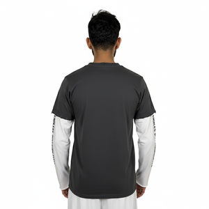 เสื้อยืดแฟชั่นผู้ชายสองชั้น |   ผ้าฝ้ายเนื้อหนา |   ทนทานและสะดวกสบาย |   เสื้อยืดสองชั้นขายส่งจำนวนมาก - Product Image 2