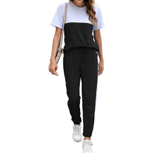 Conjunto Deportivo de Mujer en Color Sólido, Manga Larga, Capucha con Cremallera, Bolsillos Laterales, Material de Poliéster Transpirable, Ropa Casual de Otoño - Product Image 3