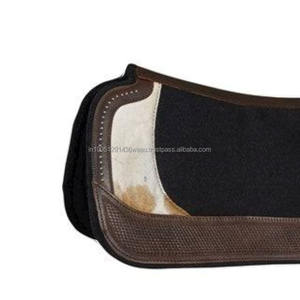 Vente chaude Premium Vardhman Western Tapis de Selle Nouvelle-Zélande Laine Feutre Cuir Patch Conception Polaire Directe En Gros Fabricant - Product Image 2