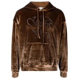 Cheap Price Good Quality <b>Mens</b> Rhinestone Hooded Velvet <b>Tracksuit</b> Set Loose Fit Hip Hop <b>Velour</b> Hoodie And Pants - Product Image 5