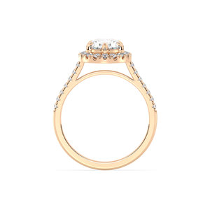 Anillo de compromiso REYES con diamante cultivado en laboratorio de corte ovalado de 2.1 quilates, diseño original, oro rosa de 14K, regalo de boda, joyería fina para mujer - Product Image 6