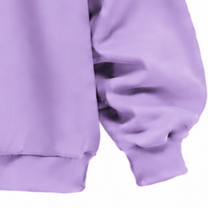 Sweat-shirt unisexe ample à col montant en maille lourde, imprimé personnalisé, style streetwear décontracté, hiver, couleur lilas - Product Image 5