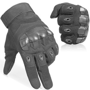 Gants de sport en cuir PU à doigts entiers, respirants, antidérapants, avec sangle de poignet réglable pour la musculation et l'entraînement physique des hommes - Product Image 1