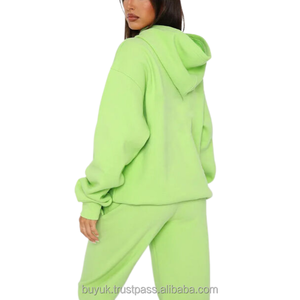 Femmes décontracté automne hiver survêtement ensembles épais chaud polaire sweats à capuche joggeurs léger tricoté Spandex à capuche tenues assorties - Product Image 3