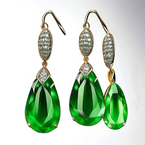 925 argent Sterling vert Hydro pierres précieuses boucles d'oreilles goutte pierre naturelle bijoux de mode pour les femmes - Product Image 3