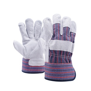 Guantes de construcción antideslizantes de dedo completo transpirables ligeros de alta resistencia Rigger cuero dividido de vaca resistente al calor Industrial - Product Image 2