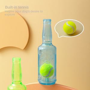 Cartoon-Shaped <b>Plastic</b> <b>Bottle</b> Dog Toy TPR Puppy Chew Toy with Squeaky Feature for Border Dogs Daily Use Novelty Toy - Product Image 1