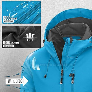 Chaqueta de Invierno Casual para Hombre, Cómoda y a la Moda, con Capucha, Cuello Alto, Cierre de Cremallera Frontal, Tejido de Nailon/Poliéster para Adultos - Product Image 4