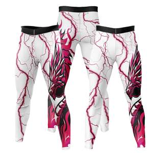 Leggings Deportivos Sublimados con Diseño Personalizado, Cintura Alta, Elásticos, Suaves, con Protección UV y Secado Rápido para Hombre, MOQ Bajo - Product Image 1