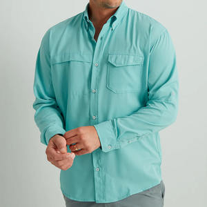 Camisa de Pesca de Manga Larga para Hombre con Protección Solar UPF 50, Tejido Transpirable y Bolsillos Delanteros con Logotipo - Product Image 6