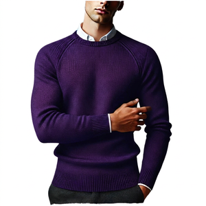 Pull en laine d'hiver pour homme avec logo personnalisé ODM, anti-boulochage, épaisseur polaire, col rabattable, fermeture éclair, motif sur le devant - Product Image 4