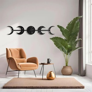 Metal Moon Phases <b>Wall</b> <b>Art</b> Black <b>Geometric</b> Horizontal Modern Handmade Hanging Decor Minimalist Home Decoration Mini 10-17 Inch - Product Image 6
