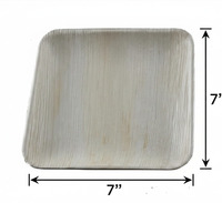 Assiettes jetables classiques en bois biodégradable et écologiques de 7 pouces, durables, avec support gravé, compatibles micro-ondes, qualité alimentaire, sans BPA