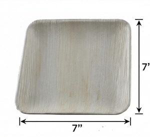 Assiettes jetables classiques en bois durables et écologiques, gravables, compatibles micro-ondes, qualité alimentaire, sans BPA, plates de 7 pouces pour les fêtes - Product Image 6