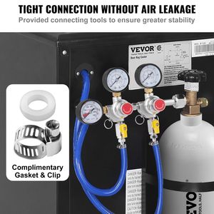 Regulador de CO2 de alta resistencia con manómetro triple de 0-60 PSI, sistema de cerveza a presión, regulador de presión con válvula de retención para gas y cerveza - Product Image 4