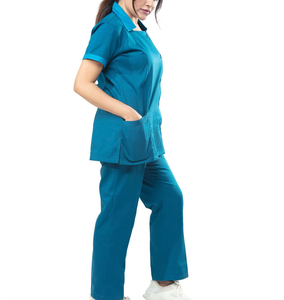 Uniforme de travail unisexe en spandex durable, anti-humidité, design haut de gamme pour médecins, dentistes, cliniques vétérinaires, manches courtes - Product Image 2